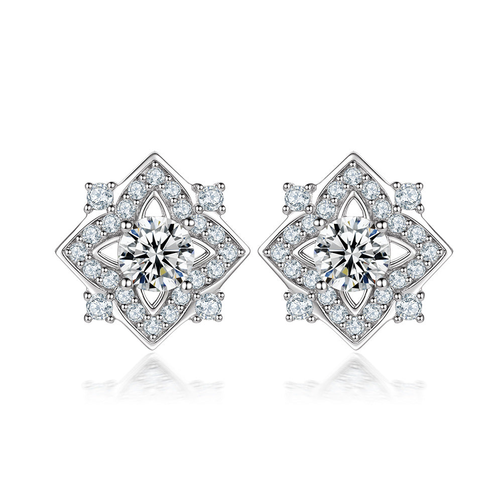 925 Silver Four Symbol Studs
