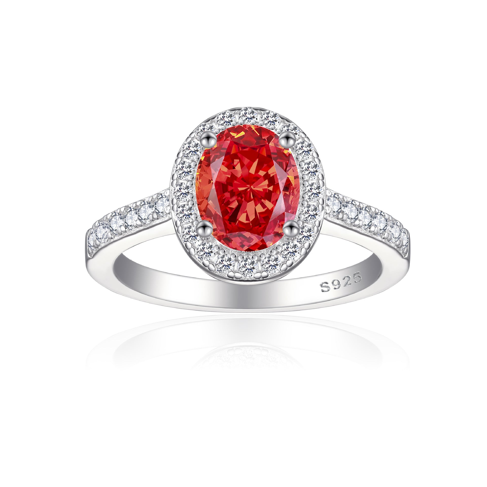 S925 Silver 1.5ct Gemstone Ring - Icy Cut 6x8mm