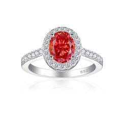 S925 Silver 1.5ct Gemstone Ring - Icy Cut 6x8mm