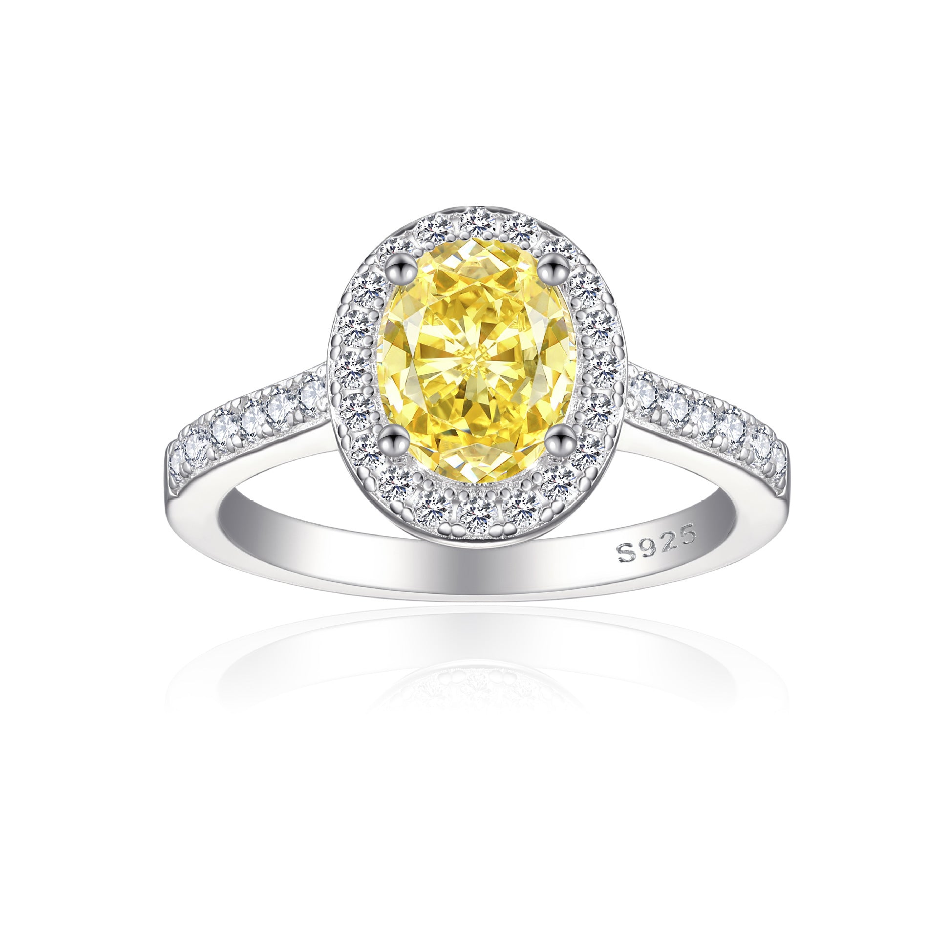 S925 Silver 1.5ct Gemstone Ring - Icy Cut 6x8mm