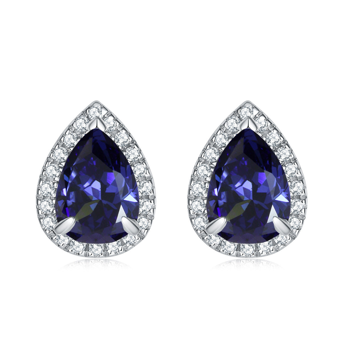 925 Silver Teardrop Stone Earrings