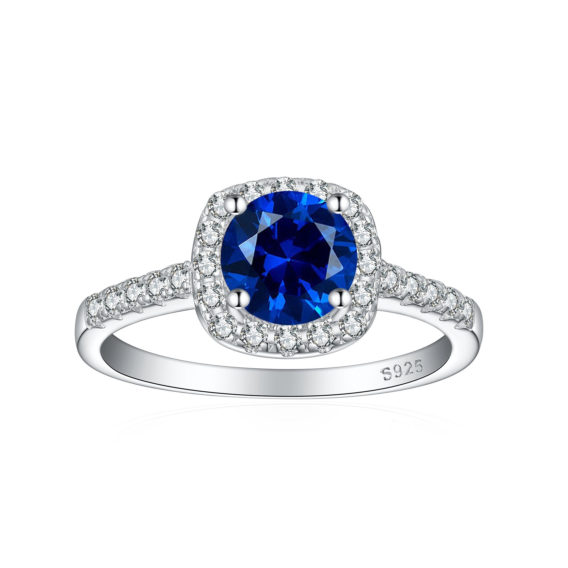S925 Sterling Silver Ring with Crystal & Gemstones