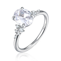 925 Silver 2ct Oval Solitaire Ring