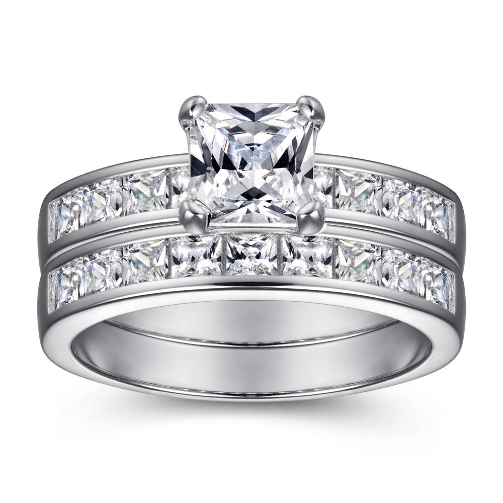 925 Silver Multi Type CZ Ring Set