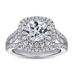 925 Silver 2ct Solitaire Wedding Band