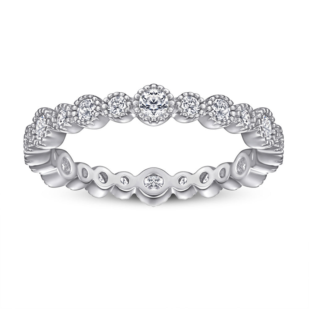 925 Silver Full Band CZ Promise Ring