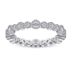 925 Silver Full Band CZ Promise Ring