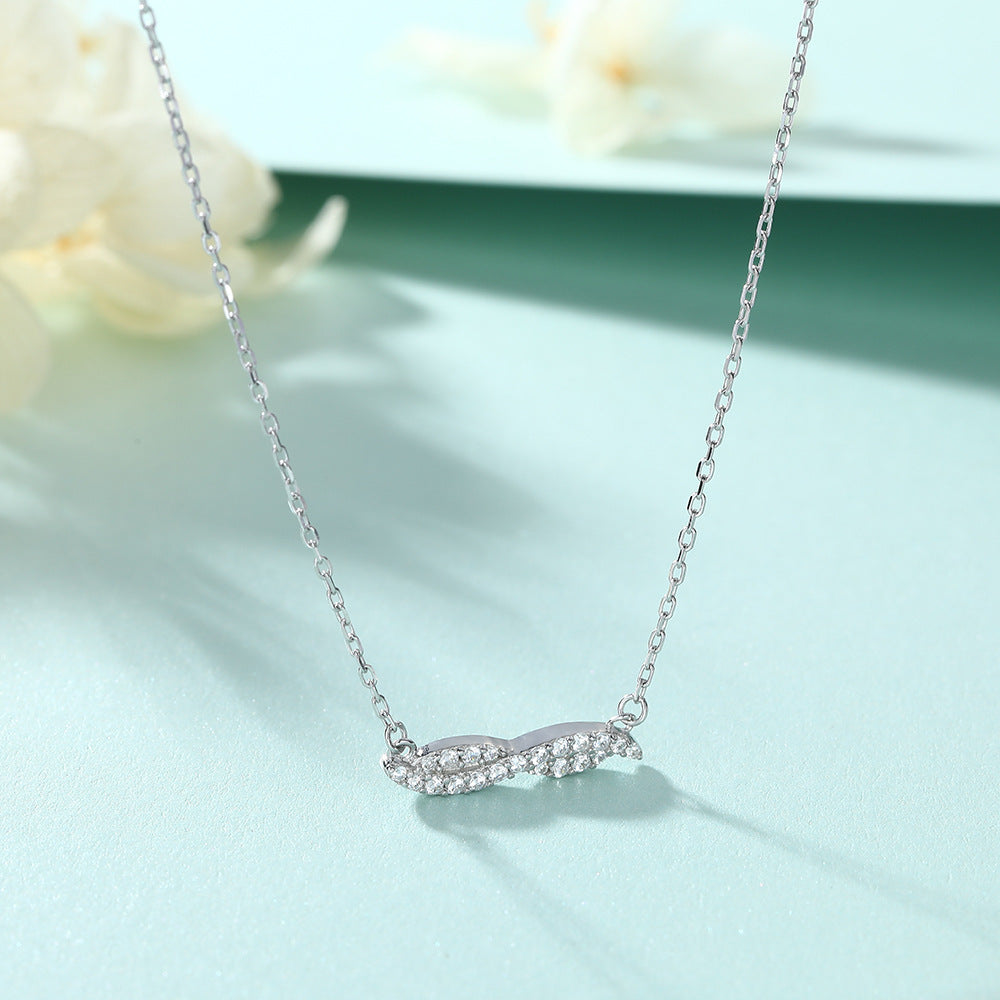 925 Silver S Earrings Full Zircon Ring Necklace Set