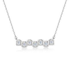 S925 Silver Square Link Necklace