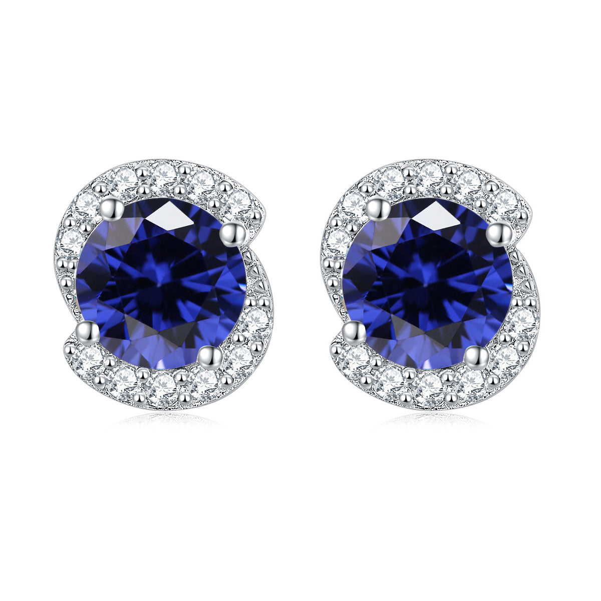 925 Silver Sapphire-Like Zirconia