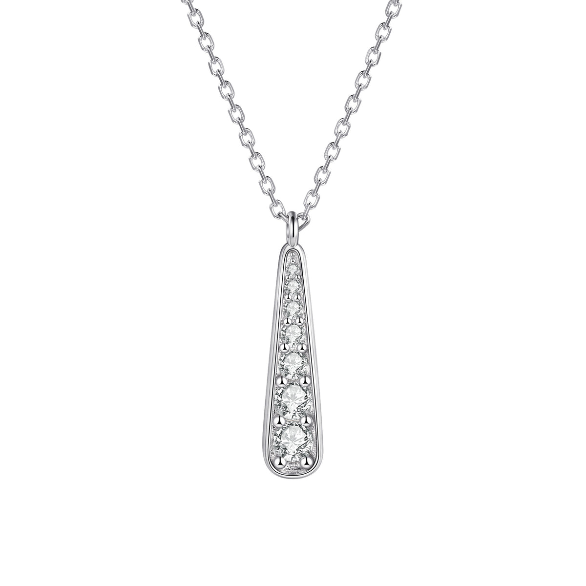 S925 Silver Teardrop Pendant Necklace