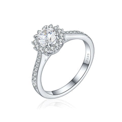 925 Silver Sunflower Wedding Band