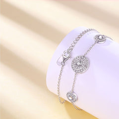 S925 Time Dial Bracelet - Luxe Silver Jewelry