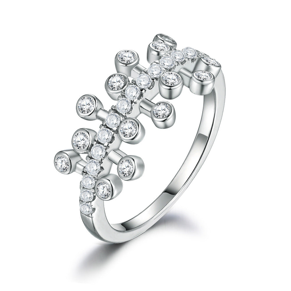 925 Silver Butterfly Pavé Band