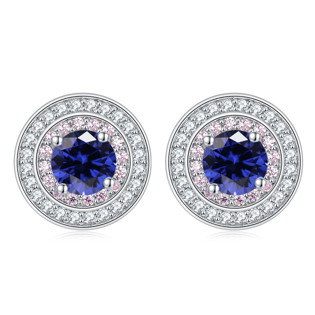 925 Silver Micro-Pavé Circle Studs