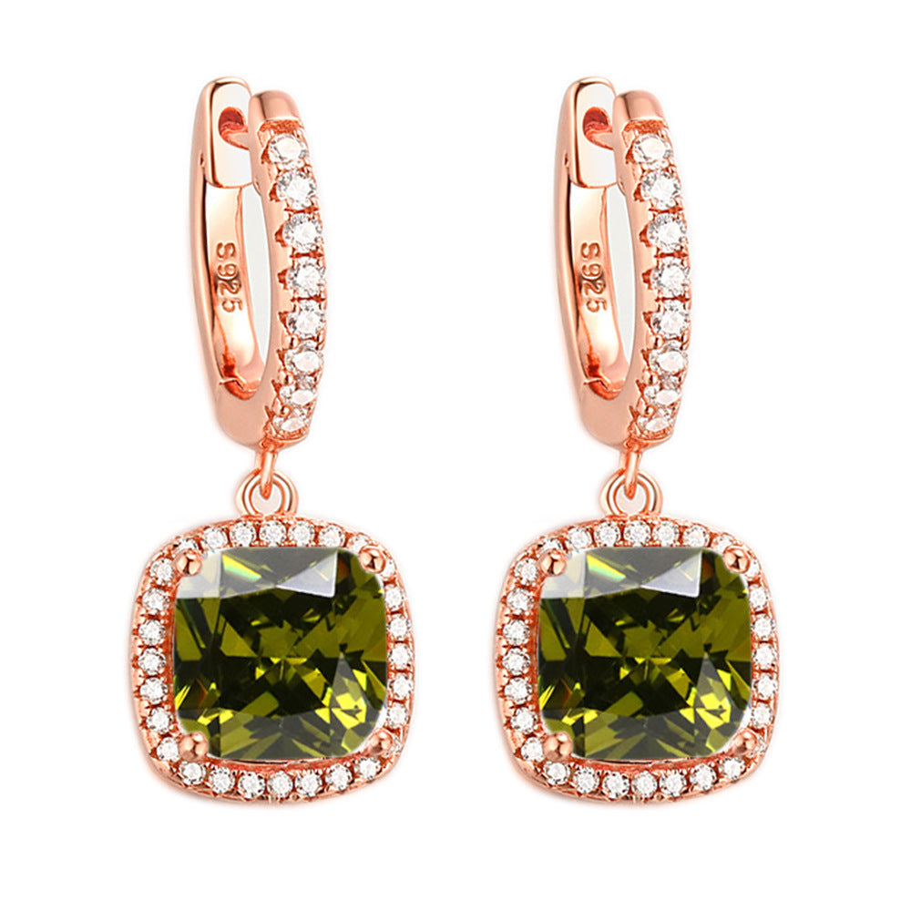 925 Silver Zirconia Hoop Earrings