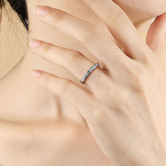 925 Silver Full Eternity CZ Band