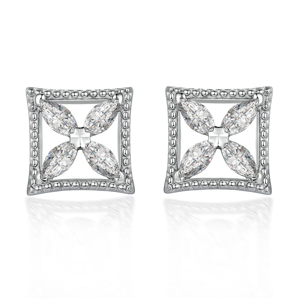 925 Silver Butterfly Heart Drops