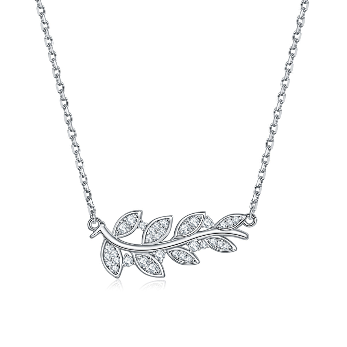 S925 Sterling Silver Zircon Necklace Elegant