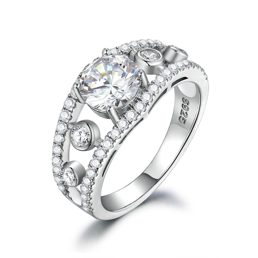 925 Silver Butterfly Pavé Band