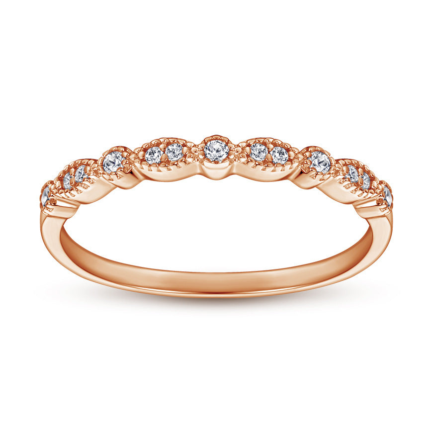 S925 Silver Half Eternity CZ Band Ring