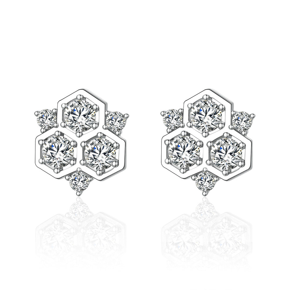 925 Silver Earrings Ring Necklace Bracelet Set