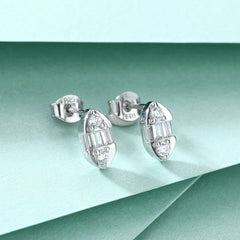 925 Silver Oval Minimalist Studs