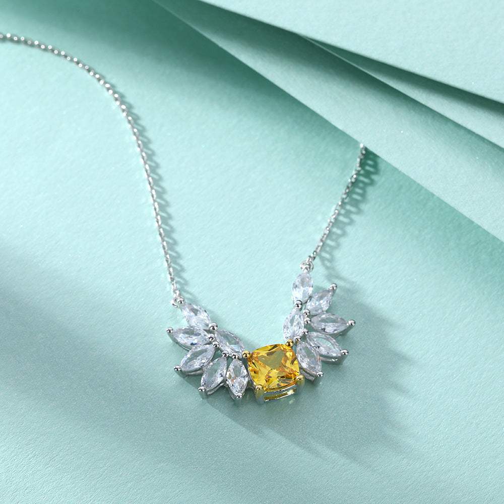 S925 Silver Angel Wing Pendant Necklace