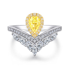 925 Silver Gemstone Ring V Topaz Earrings Zircon Necklace