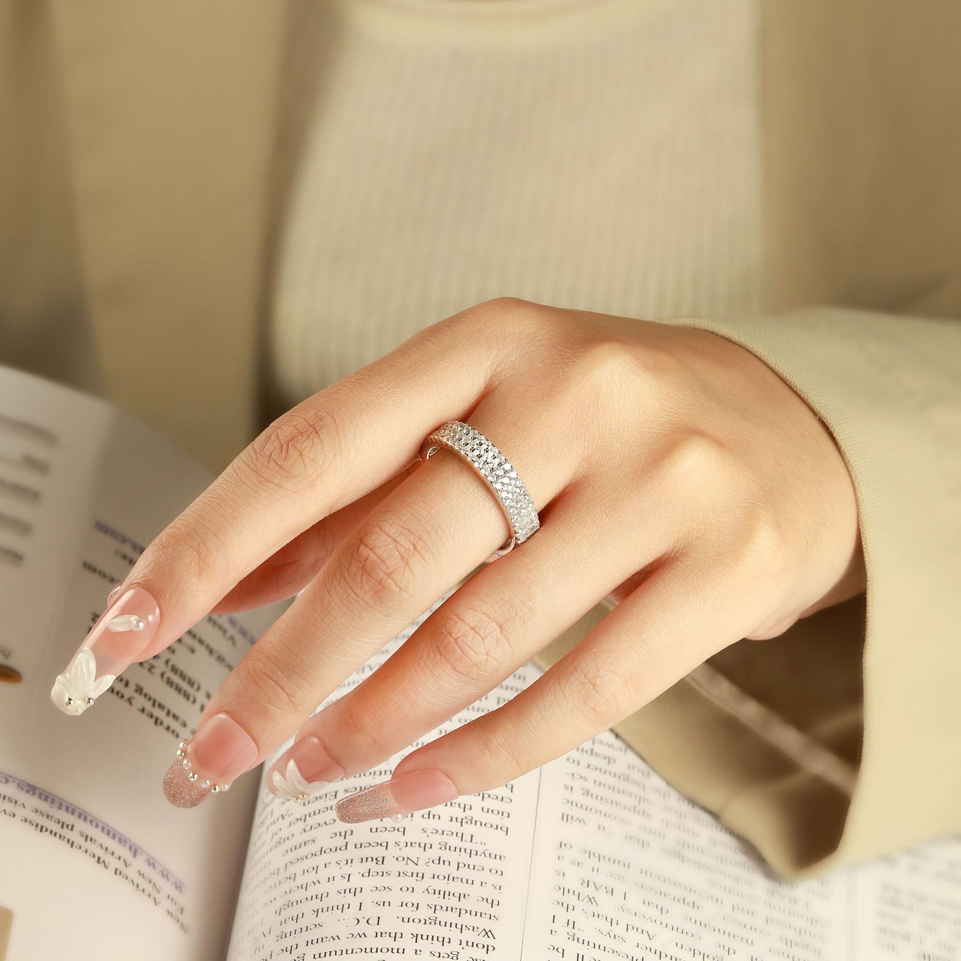 925 Silver Starry Full Eternity Band
