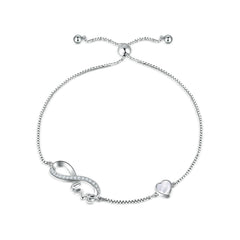 S925 Crystal Bow Bracelet - Luxe Jewelry