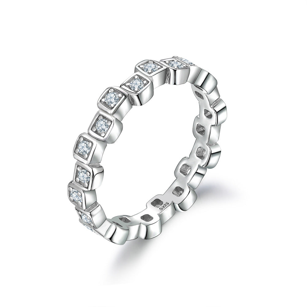 925 Silver Butterfly Pavé Band