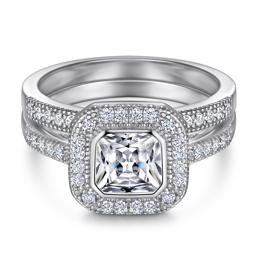 925 Silver Multi Type CZ Ring Set
