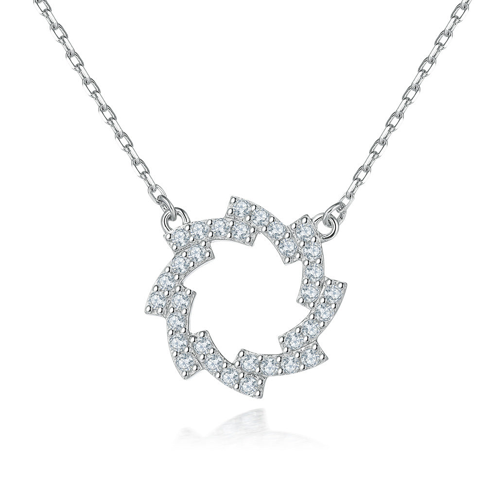 925 Silver Wave Ring Z Earrings Sunflower Necklace