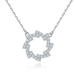 925 Silver Wave Ring Z Earrings Sunflower Necklace