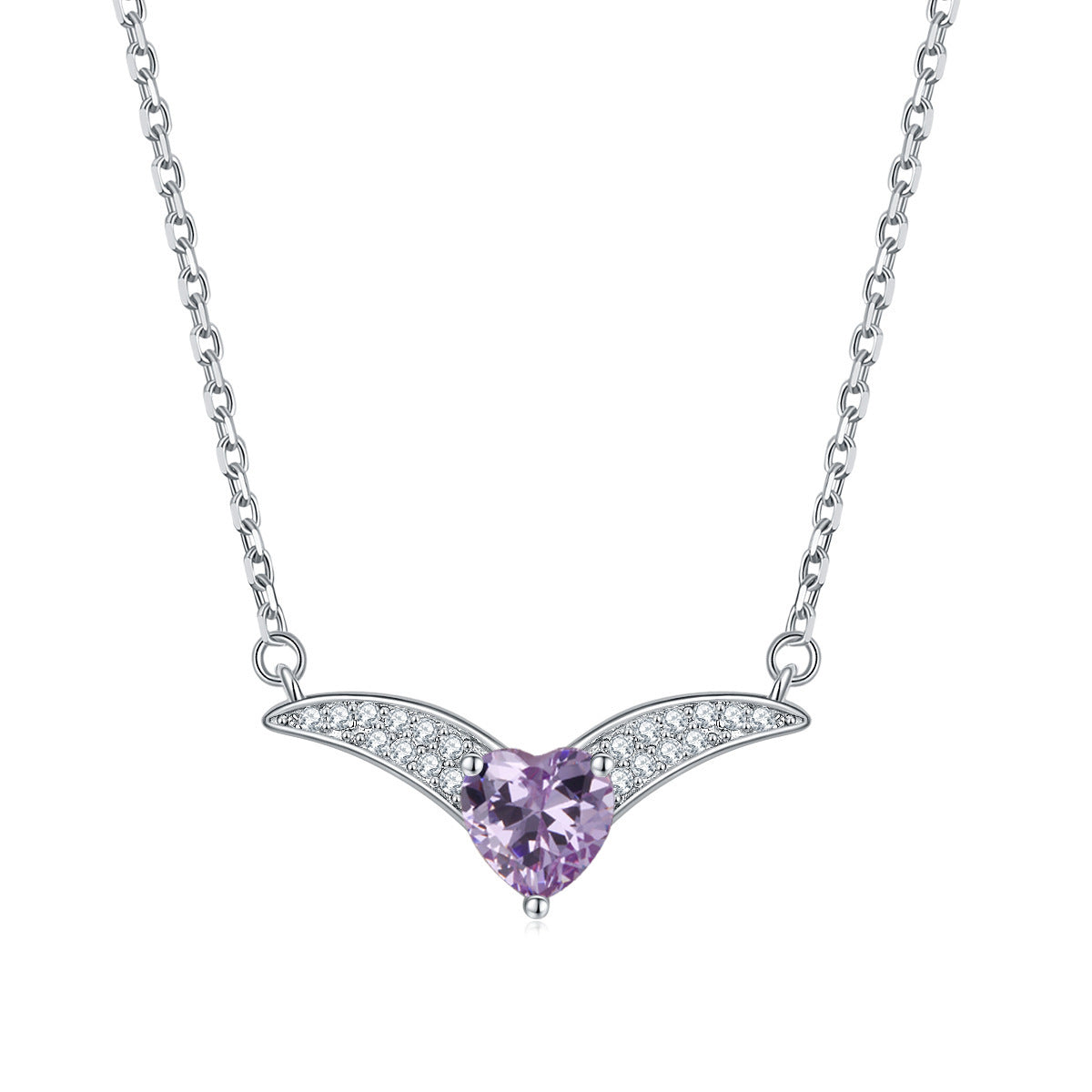S925 Silver Heart Zodiac Necklace