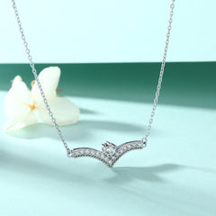 S925 Silver V-Shaped Star Choker Necklace