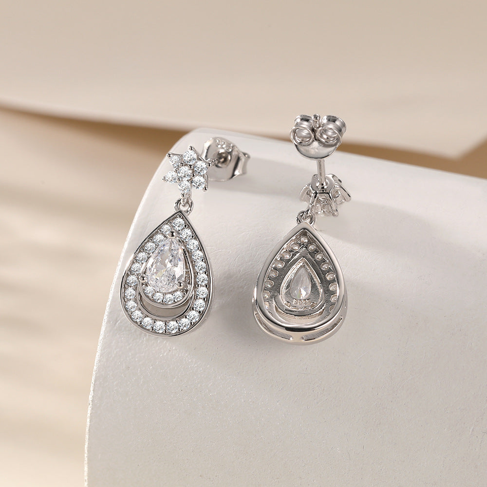 925 Silver Ring Necklace Earrings Bracelet Set