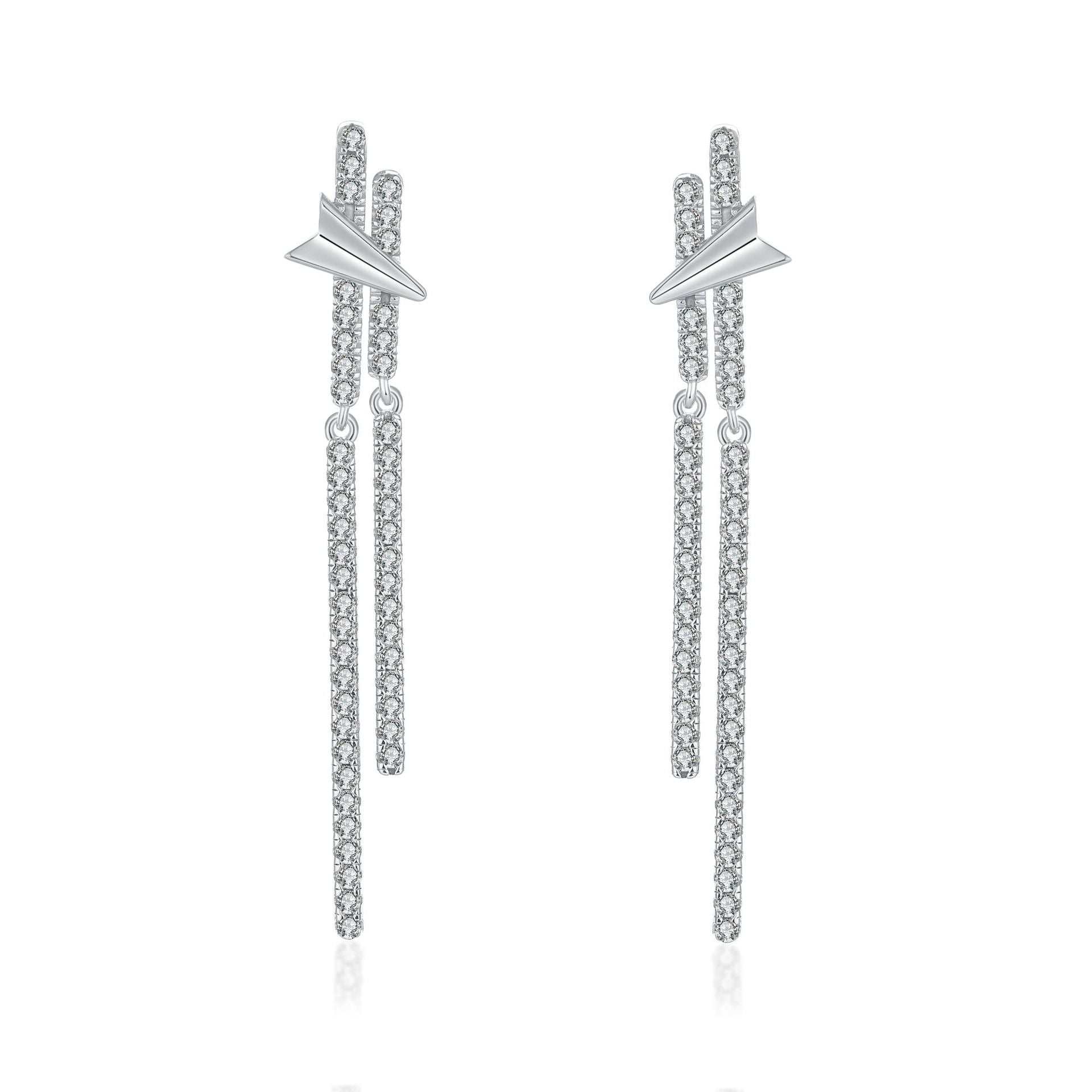 925 Silver Tassel Earrings Bracelet Necklace Ring