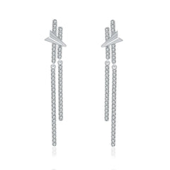 925 Silver Tassel Earrings Bracelet Necklace Ring