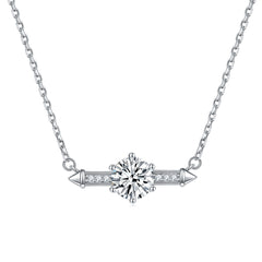 925 Silver 6-Prong Ring Zircon Earrings Necklace Set