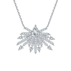 925 Silver Necklace Earrings Open Ring Set