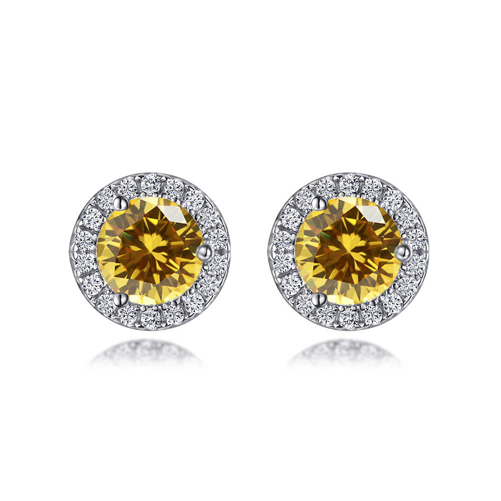 S925 Zodiac CZ Earrings - Birthstone Jewelry