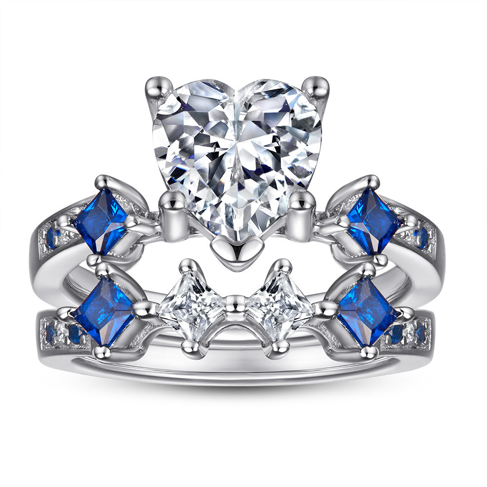 925 Silver Multi type CZ Ring