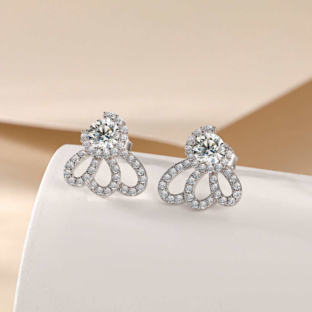 Luxury 925 Silver Zircon Studs