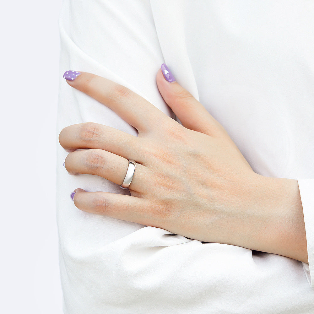 925 Silver Curved Polished Band Ring