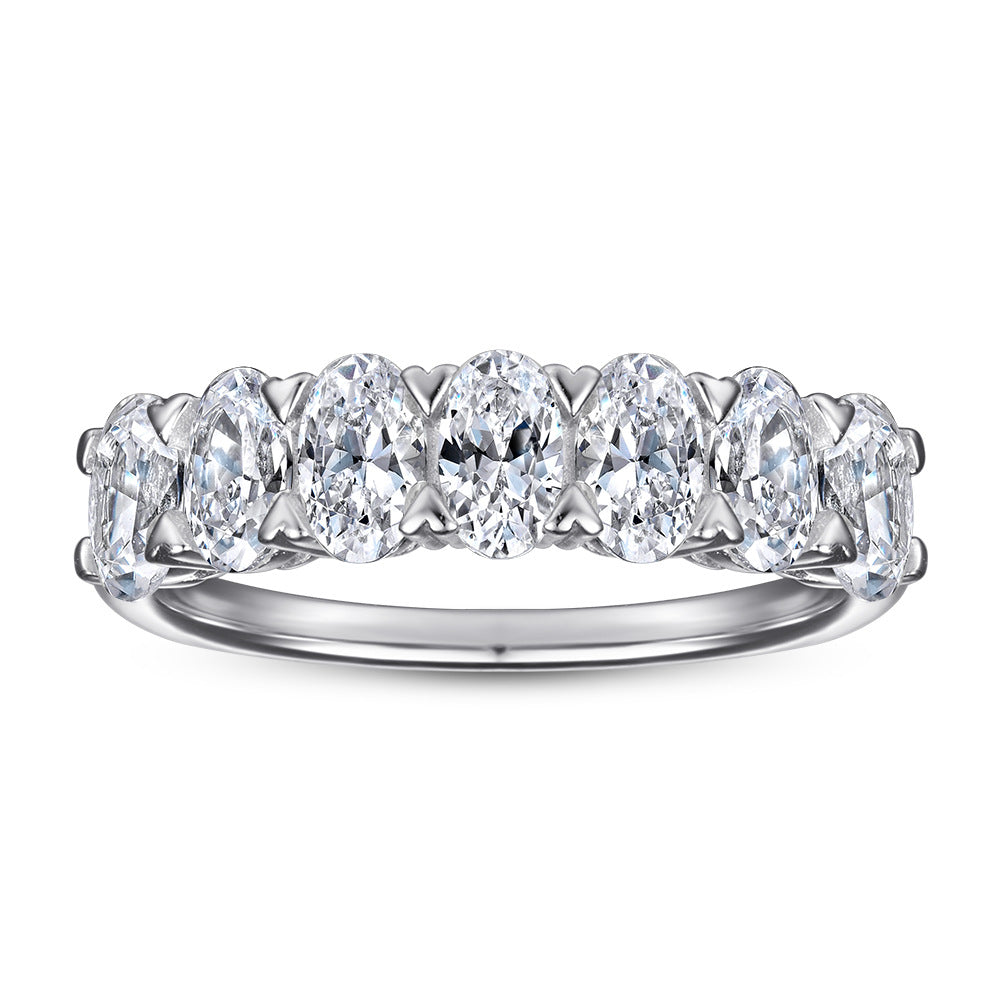 925 Silver Full Pavé Birthstone Ring