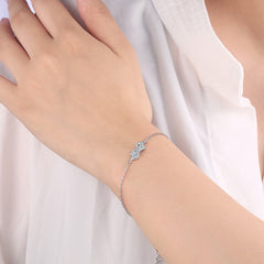 S925 Bow Bracelet - Minimalist Silver Jewelry