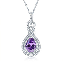 S925 Silver Peridot Rose Gold Necklace