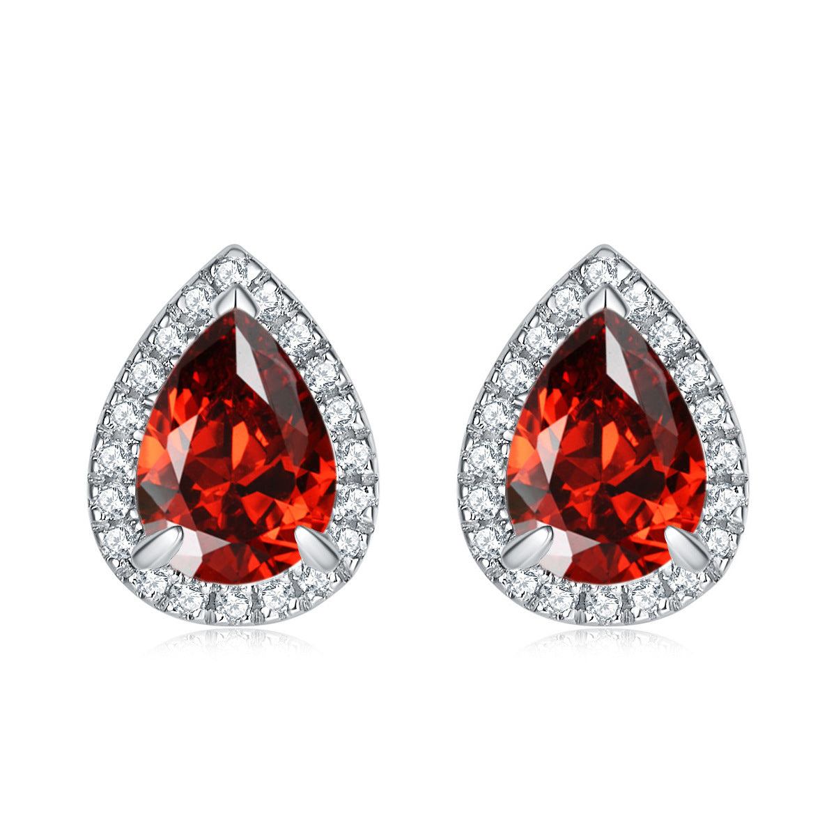 925 Silver Teardrop Stone Earrings